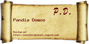 Pandia Domos névjegykártya